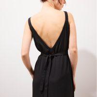 DEA • Robe longue à bretelles noir dos