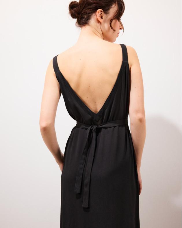 DEA • Robe longue à bretelles noir dos