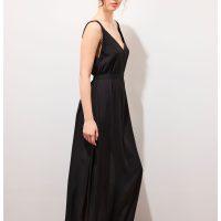 DEA • Robe longue à bretelles noir