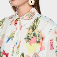 Robe-chemisier-a-manches-courtes-avec-ceinture