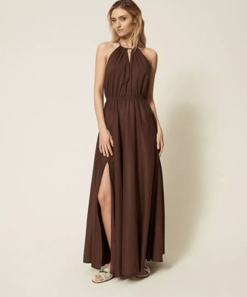 Robe longue en mousseline