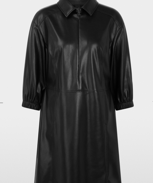 Robe mi-longue a l'aspect cuir