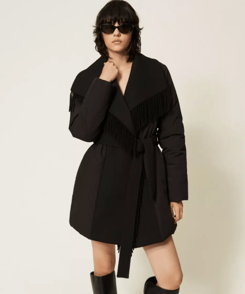 Blouson rembourré avec franges