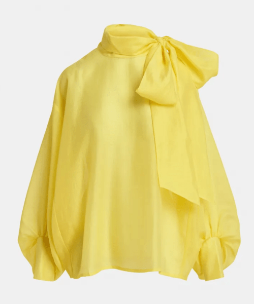 Top lavallière oversize jaune