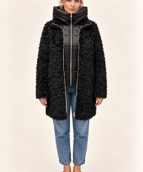 Manteau à capuche amovible