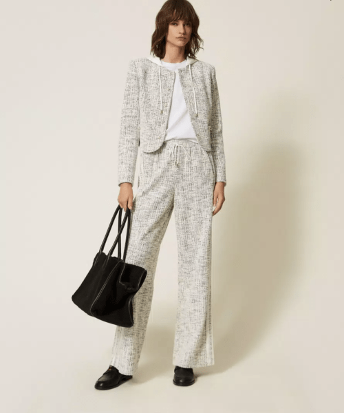 Blouson en molleton tressé