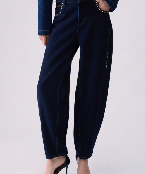Jean barrel avec strass