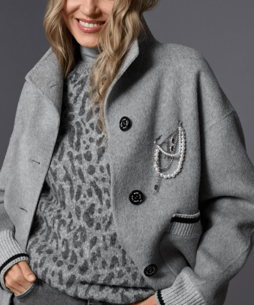 Veste sportive à col montant
