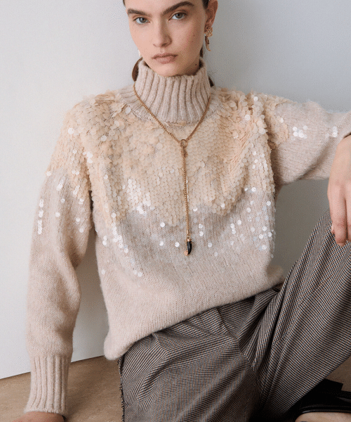 Pull en laine avec paillettes